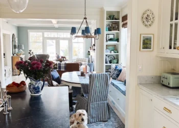 A Tale of Our Two English Inspired Kitchens and Book Nooks: Two Renovations Decades Apart