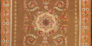 Antique French Aubusson Rug 74505 by Nazmiyal Rugs