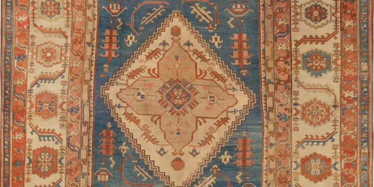 Antique Persian Bakshaish Rug 74438
