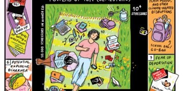 Architect and educator Amelyn Ng draws cartoon for The Architect’s Newspaper’s September/October issue