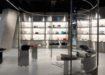 Didea creates steely streetwear store inside ZHA’s Mercury Tower