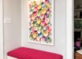 Dining Room Sconce Makeover, Bench Color Options, and Artwork Inspiration Mockup