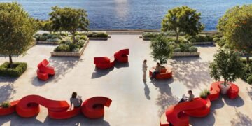 Furniture that encourages outdoor community gatherings