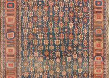 Large Antique Persian Bakshaish Rug 74488 by Nazmiyal Rugs