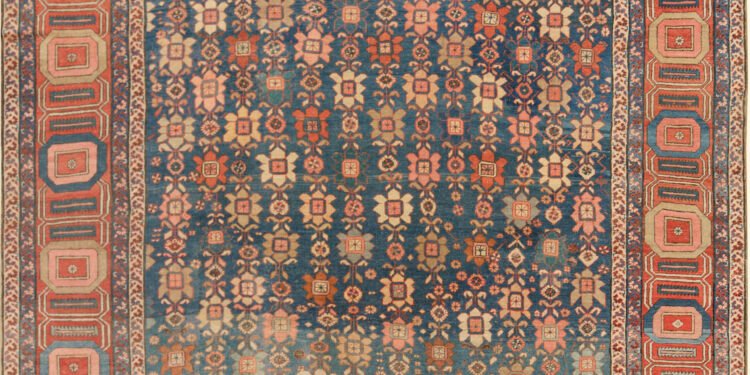 Large Antique Persian Bakshaish Rug 74488 by Nazmiyal Rugs