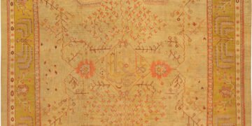 Large Antique Turkish Oushak Rug