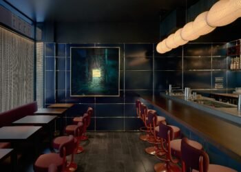 This cocktail lounge was made almost entirely from USM modules