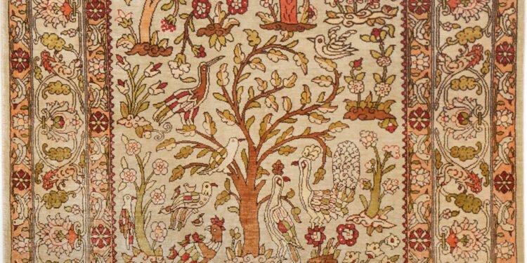 Vintage Turkish Hereke Silk Rug 74492 by Nazmiyal Rugs